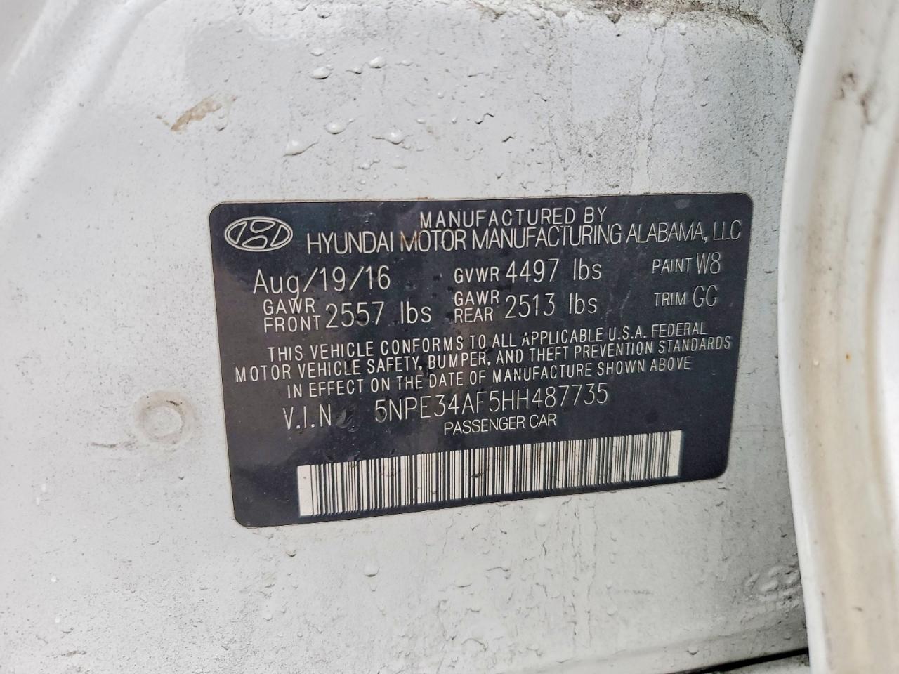 2017 HYUNDAI SONATA SPORT photo 34