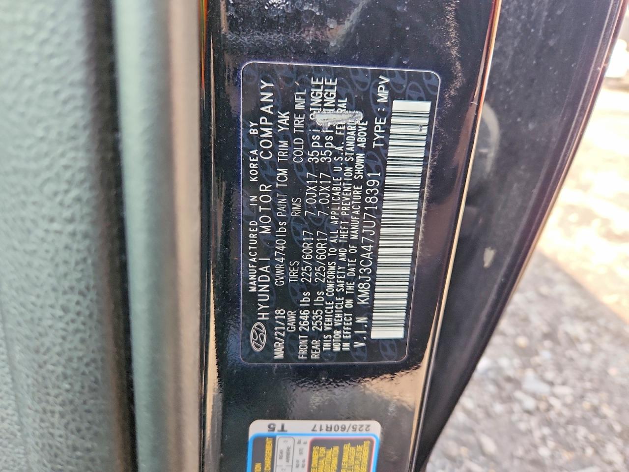 2018 HYUNDAI TUCSON SEL PLUS photo 13