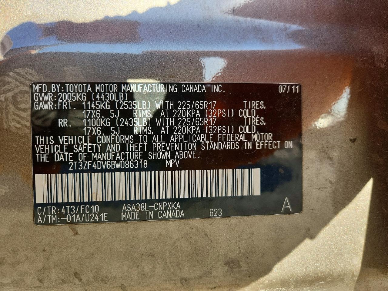 2011 TOYOTA RAV4 BASE photo 25