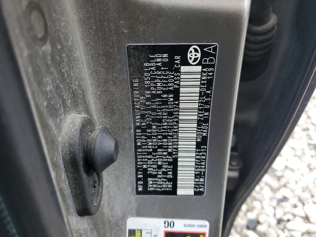 2019 TOYOTA COROLLA LE photo 23