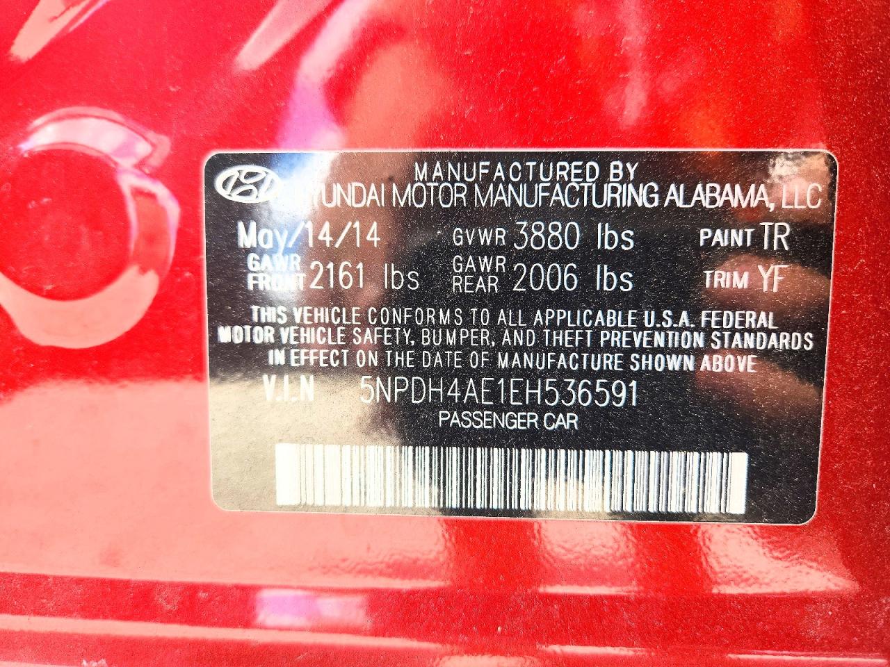 2014 HYUNDAI ELANTRA SE photo 23