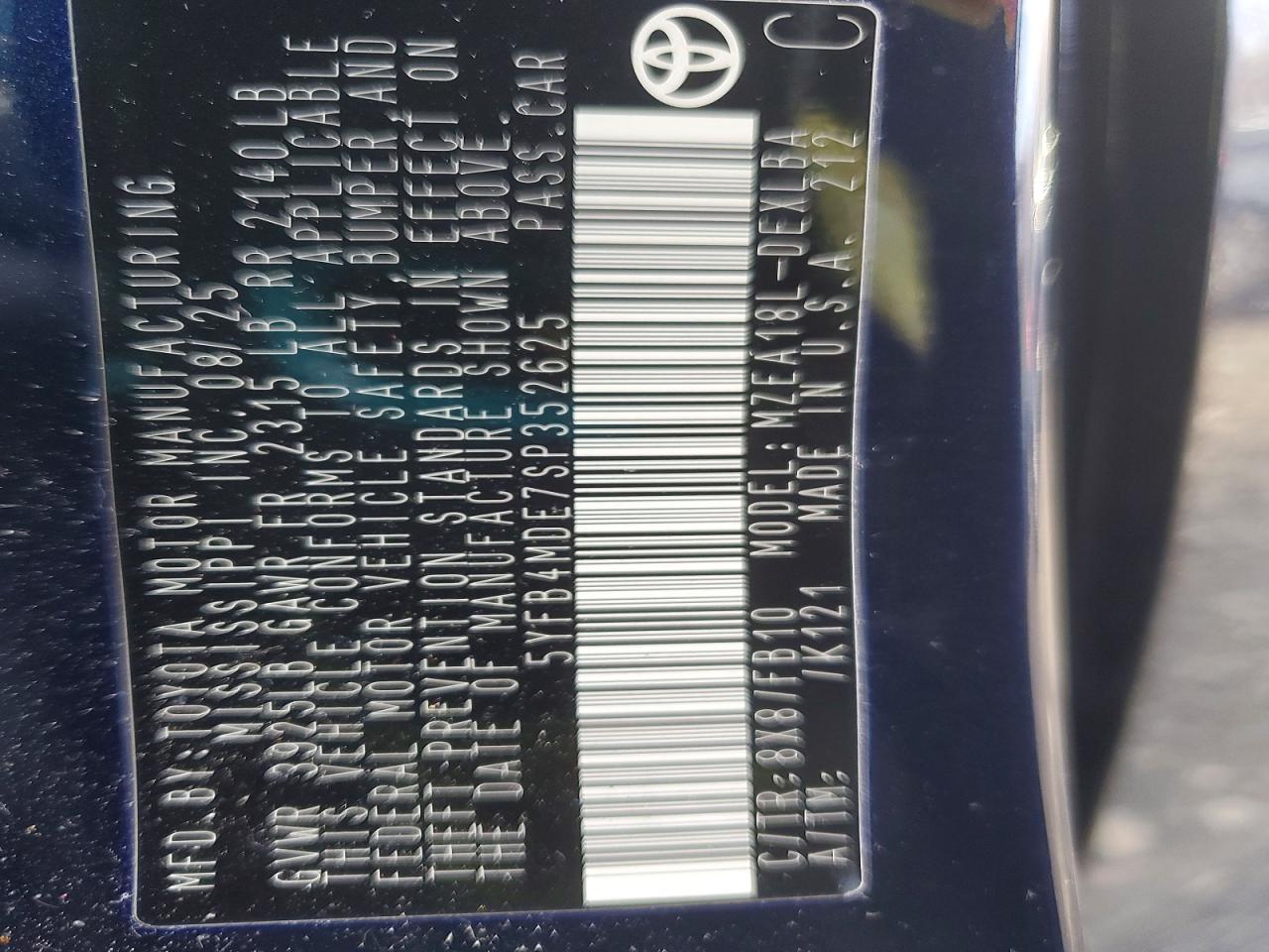 2025 TOYOTA COROLLA LE photo 23