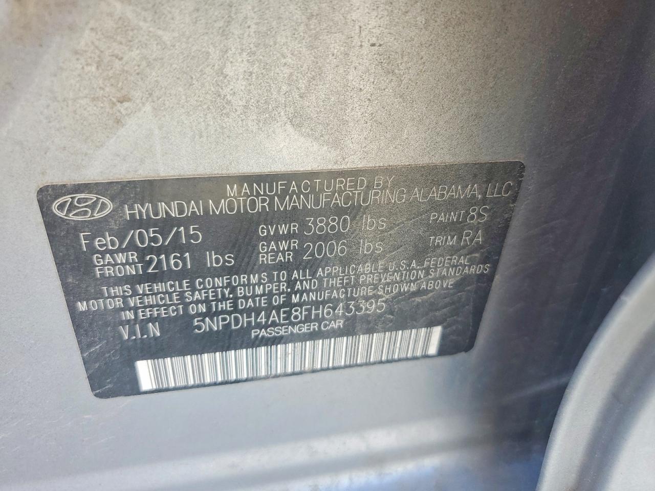 2015 HYUNDAI ELANTRA SE photo 23
