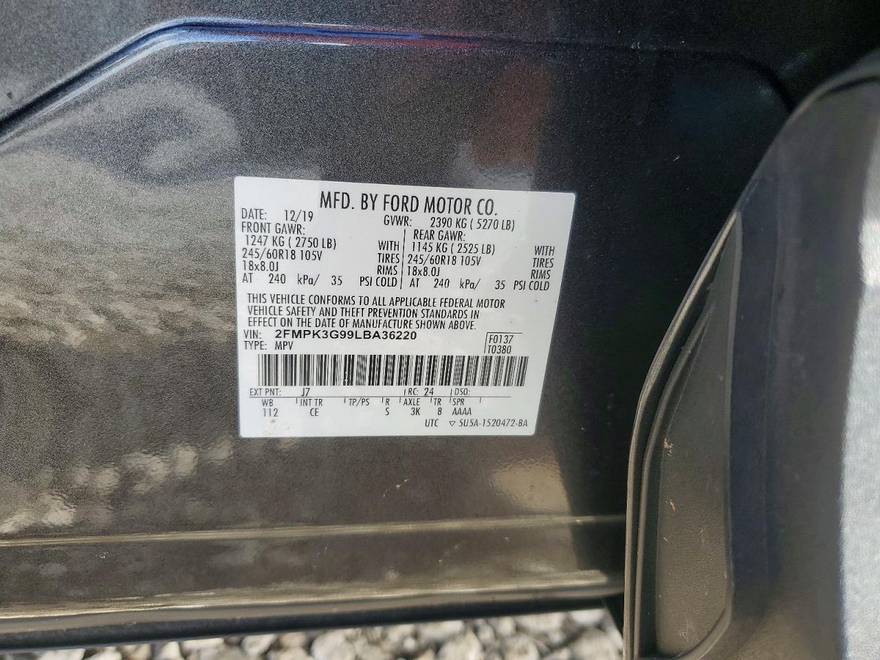 2020 FORD EDGE SE photo 27