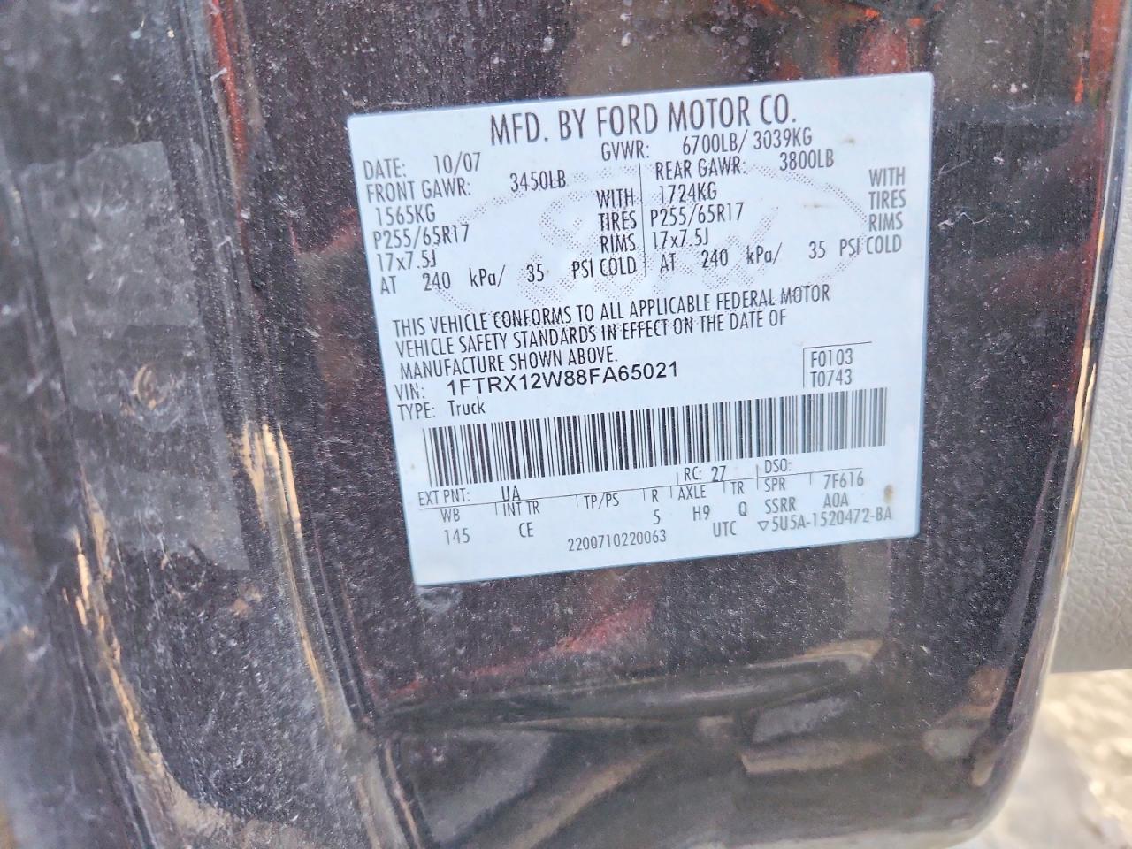2008 FORD F150 photo 12