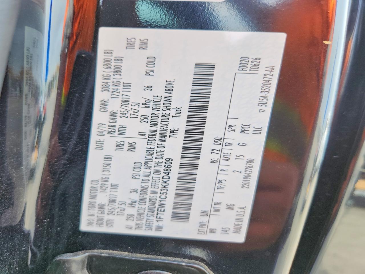 2019 FORD F150 SUPERCREW photo 23
