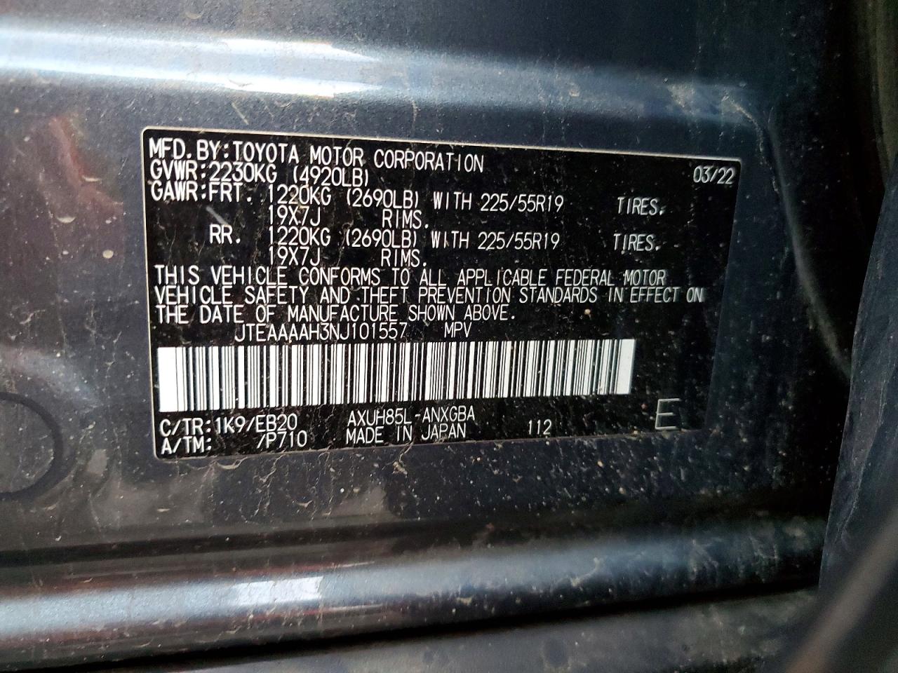 2022 TOYOTA VENZA XLE photo 13