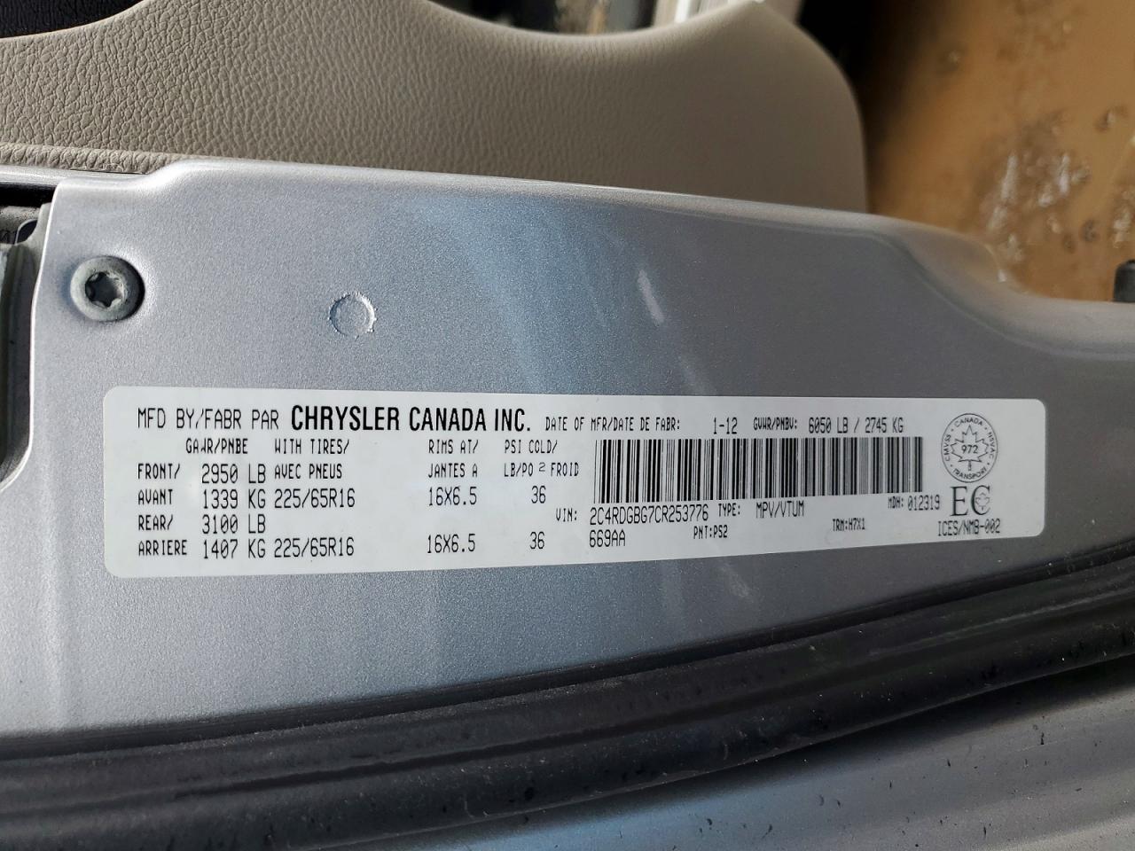 2012 DODGE GRAND CARAVAN SE photo 13