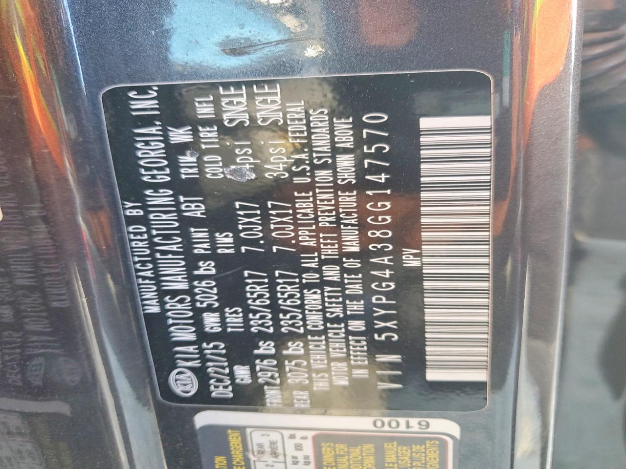 2016 KIA SORENTO LX photo 25