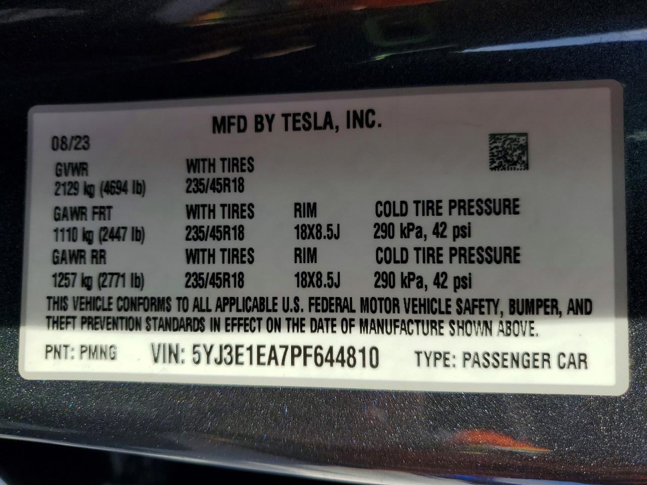 2023 TESLA MODEL 3 photo 25