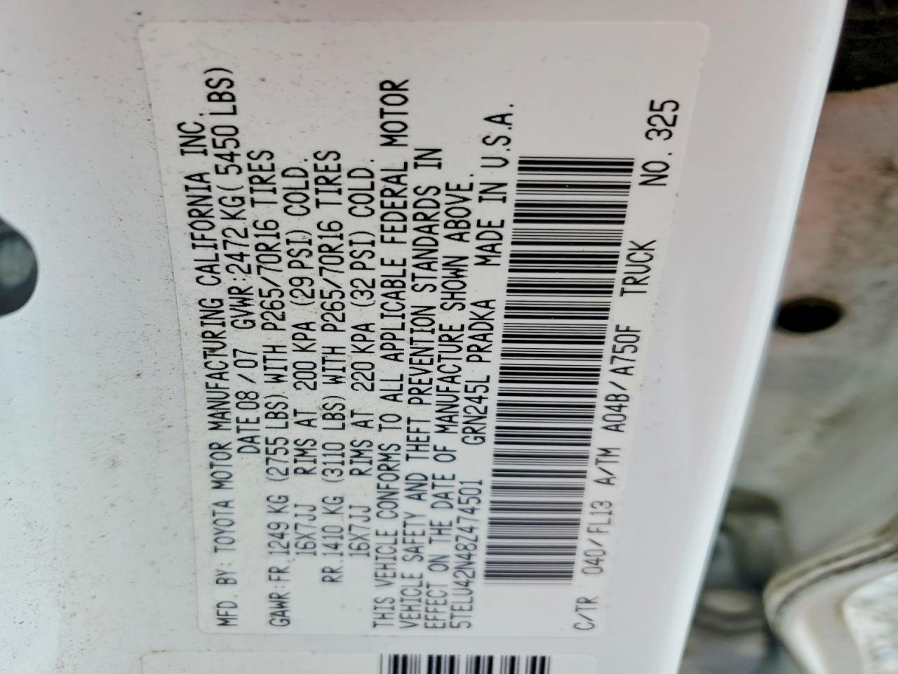 2008 TOYOTA TACOMA V6 photo 13