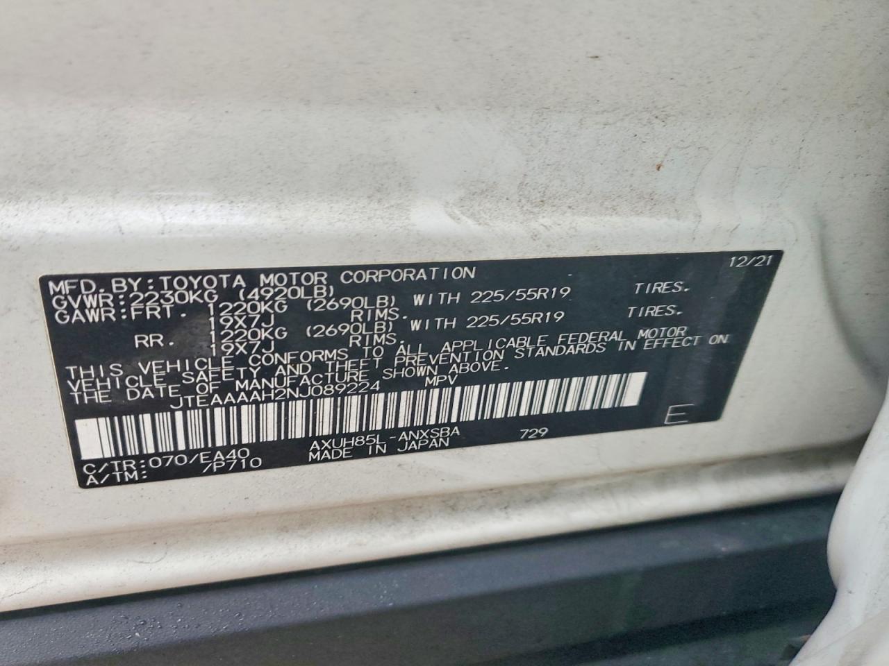 2022 TOYOTA VENZA LIMITED photo 13