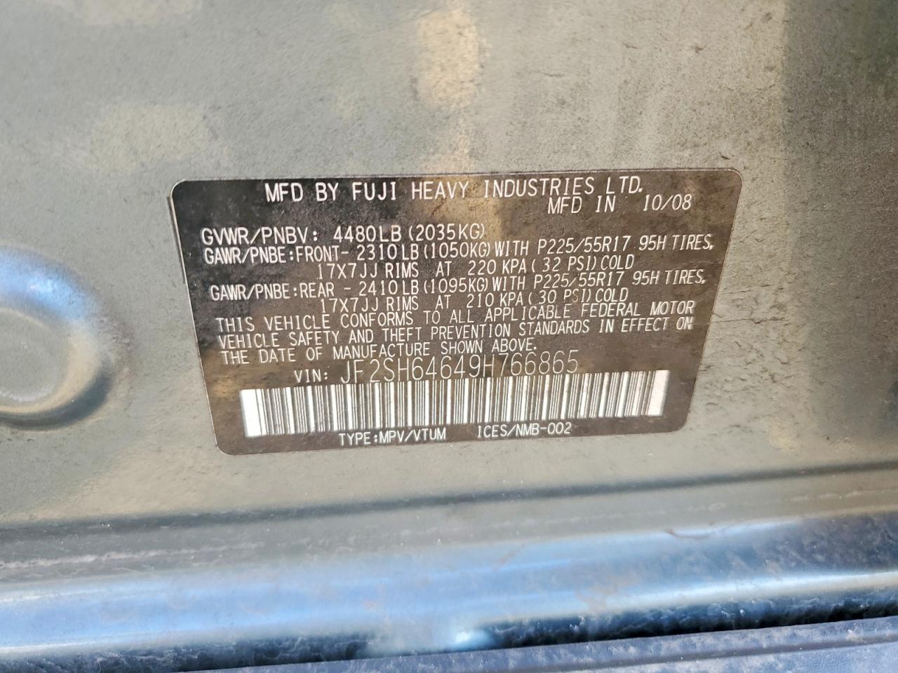 2009 SUBARU FORESTER photo 25