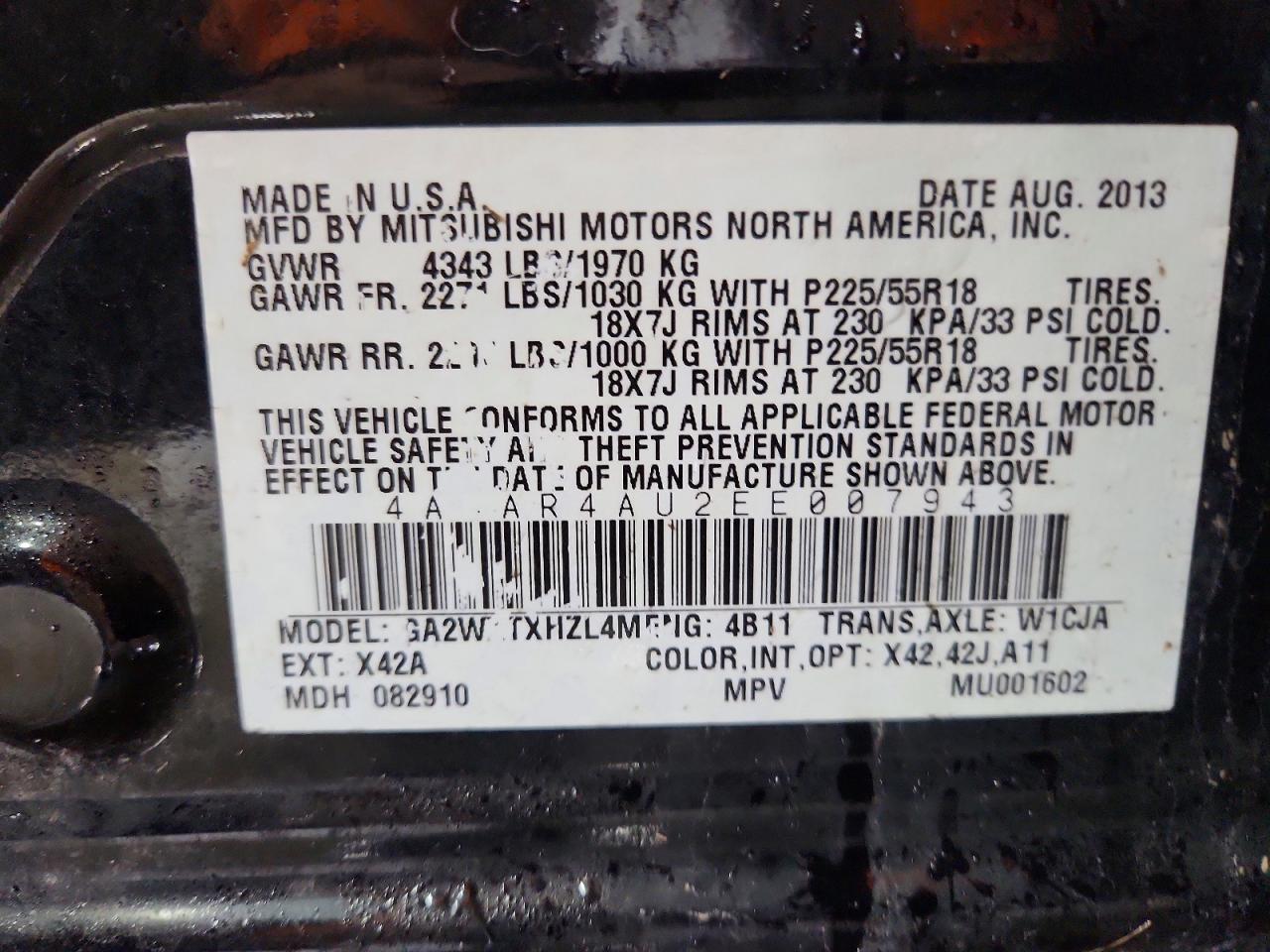 2014 MITSUBISHI OUTLANDER SPORT SE photo 12