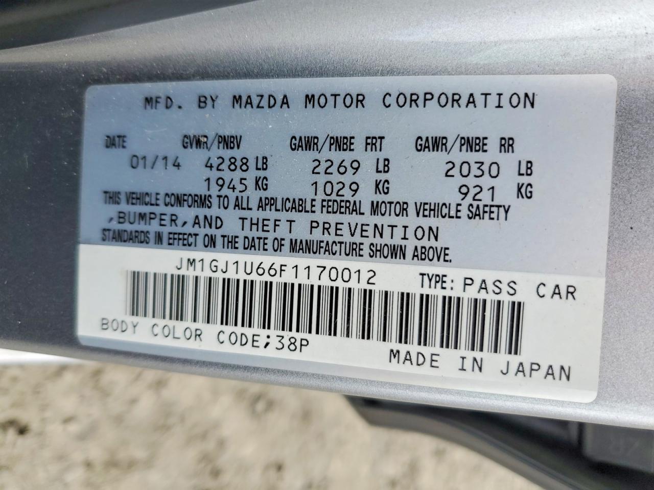 2015 MAZDA 6 SPORT photo 25