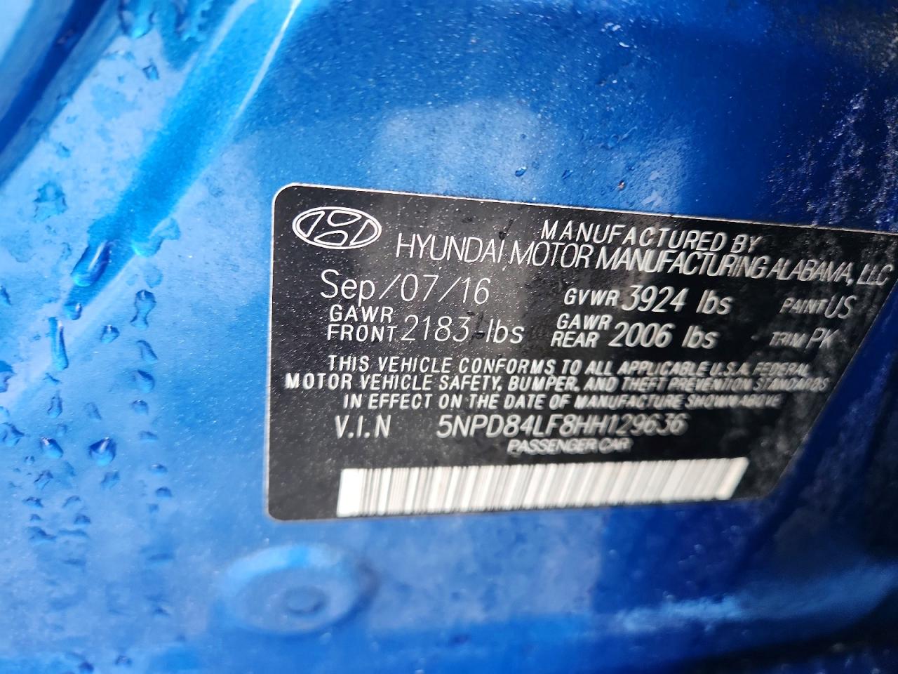 2017 HYUNDAI ELANTRA SE photo 12