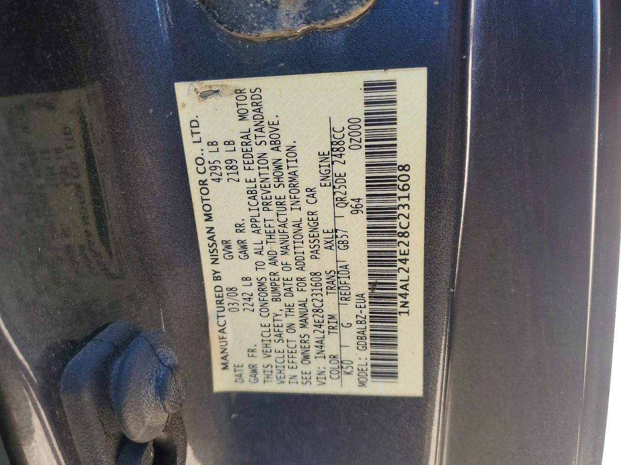 2008 NISSAN ALTIMA 2.5 S photo 23
