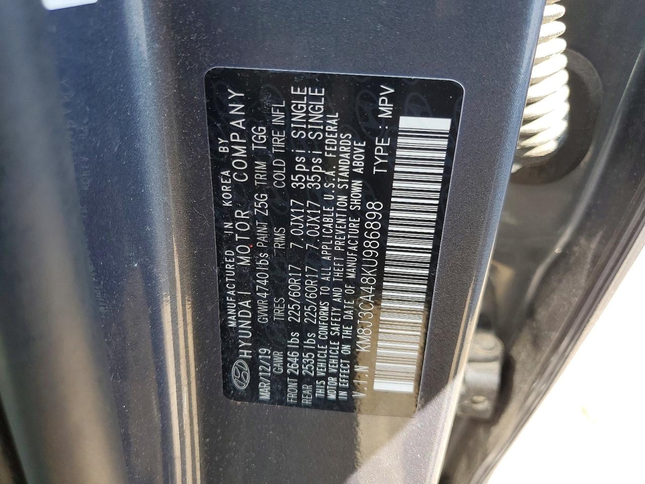 2019 HYUNDAI TUCSON VALUE photo 25