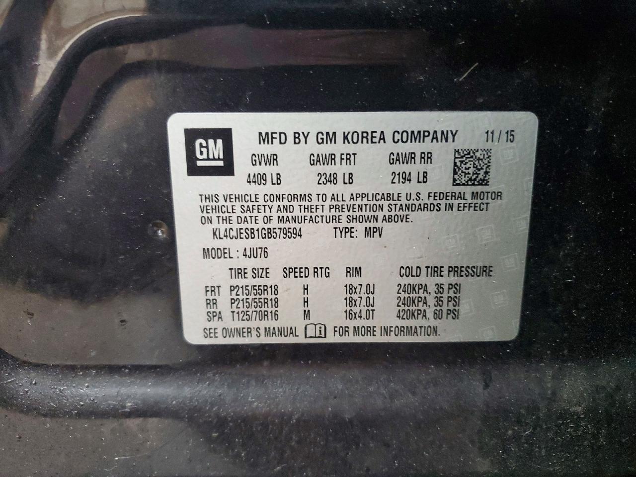 2016 BUICK ENCORE photo 25