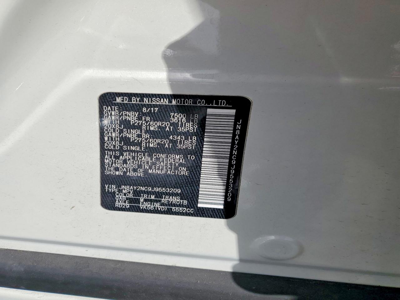 2018 NISSAN ARMADA SL photo 40