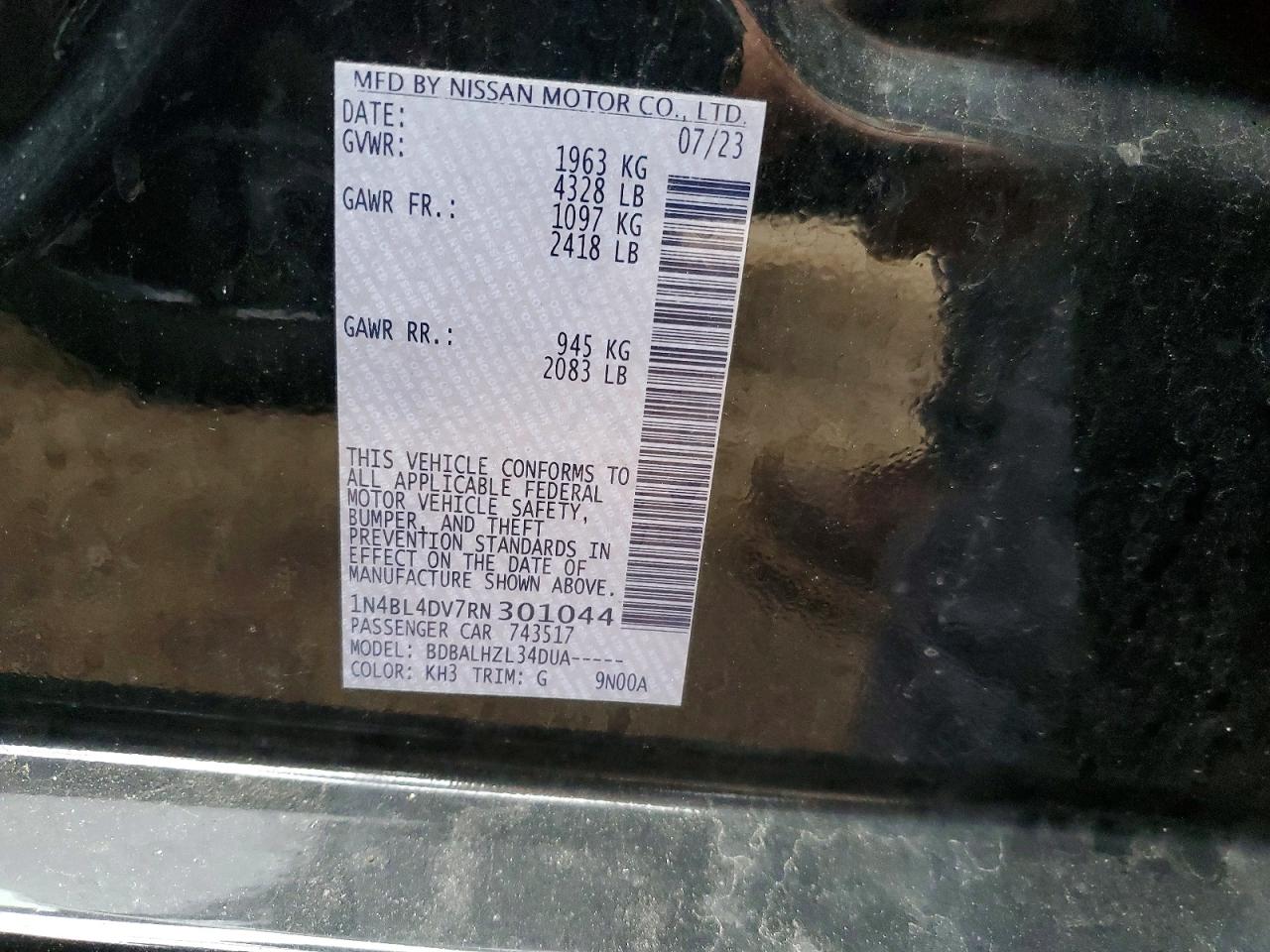 2024 NISSAN ALTIMA 2.5 SV photo 12