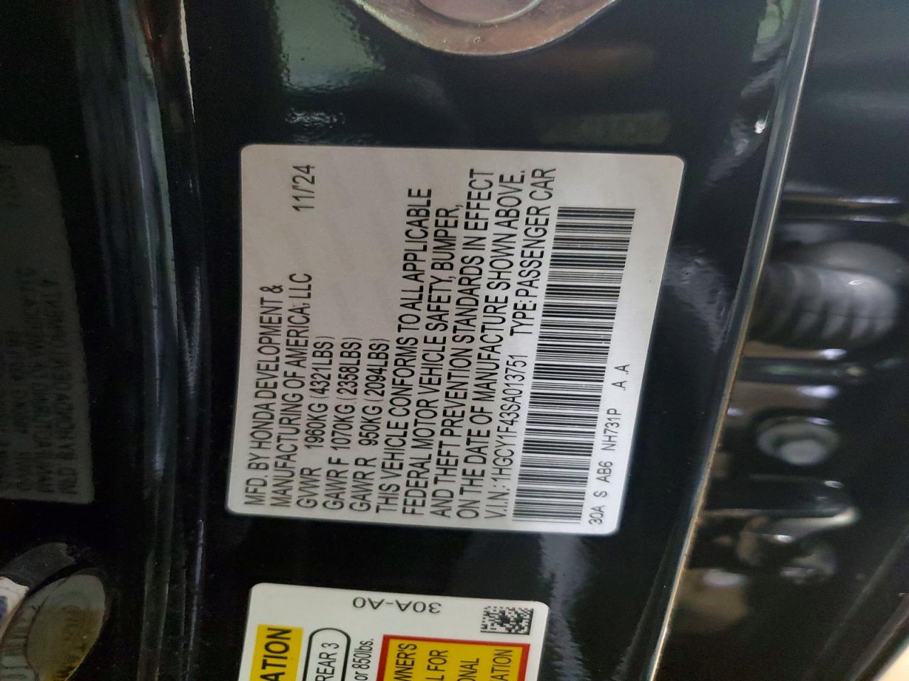2025 HONDA ACCORD SE photo 12