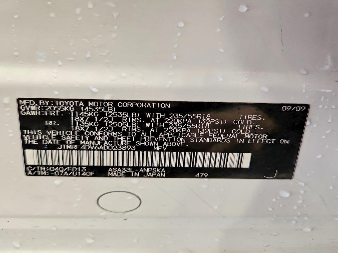 2010 TOYOTA RAV4 SPORT photo 27