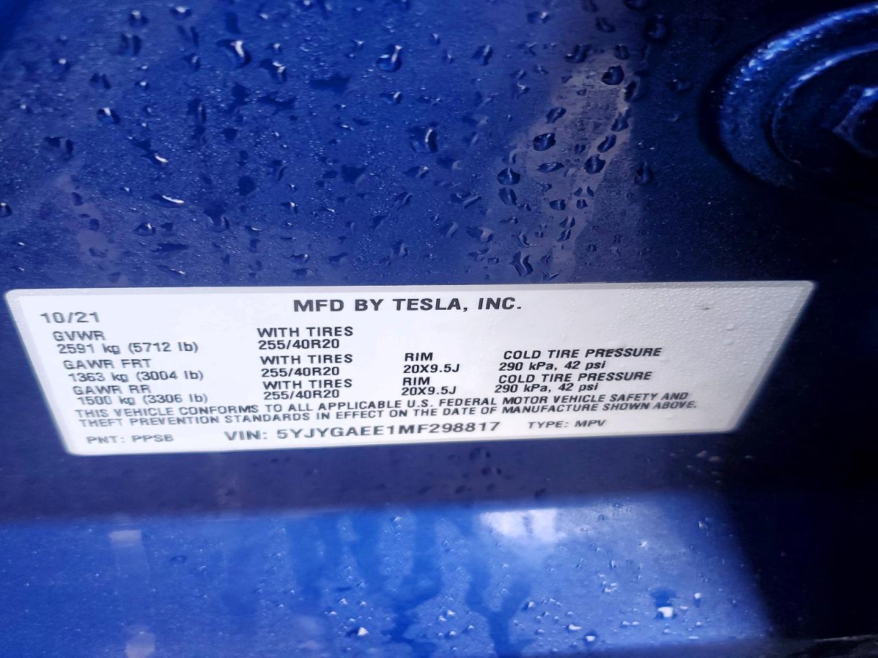 2021 TESLA MODEL Y photo 40