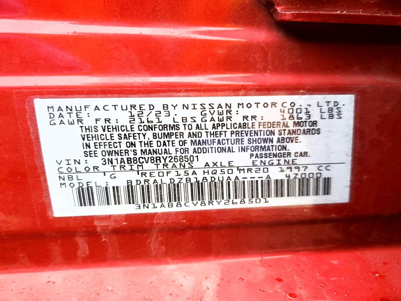 2024 NISSAN SENTRA SV photo 23