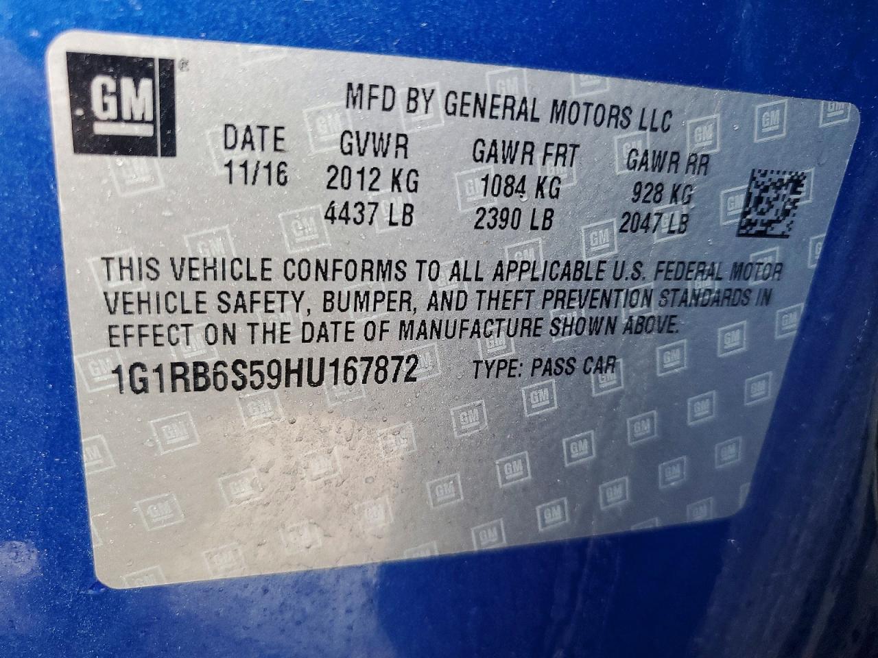 2017 CHEVROLET VOLT PREMIER photo 12