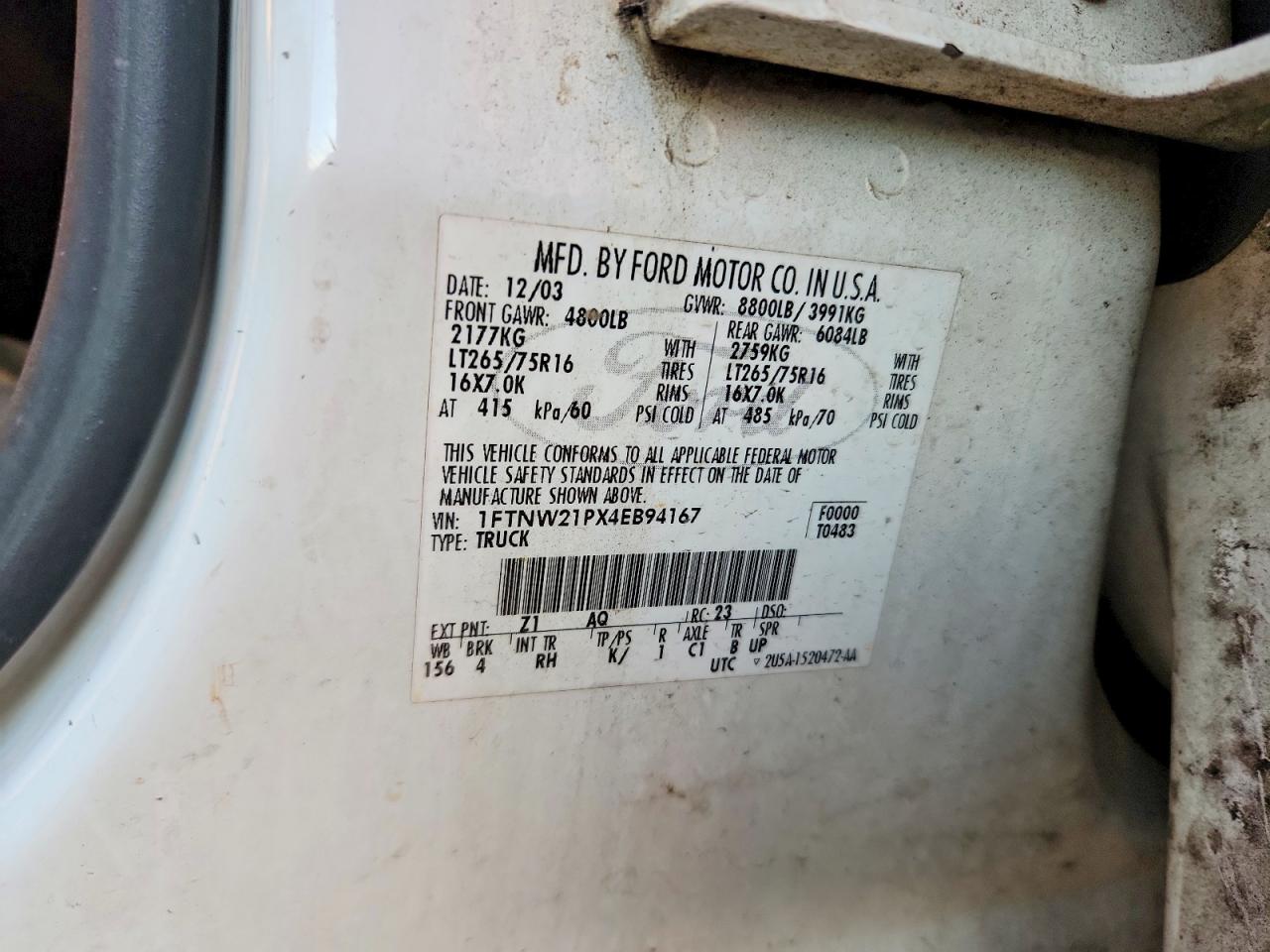 2004 FORD F250 SUPER DUTY photo 12