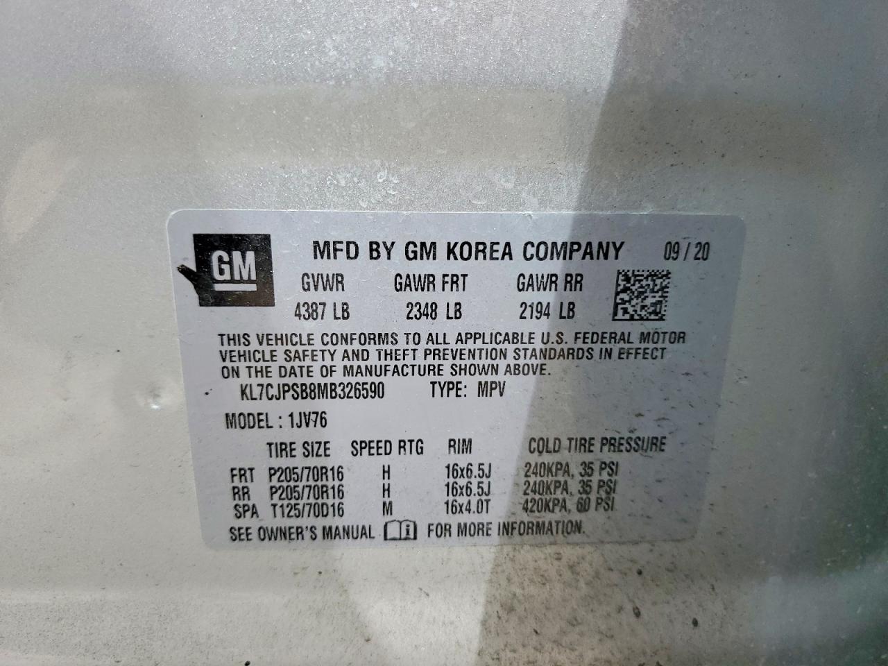 2021 CHEVROLET TRAX 1LT photo 37