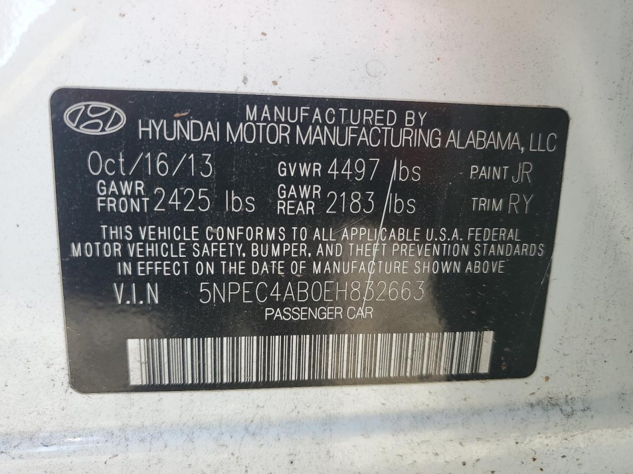 2014 HYUNDAI SONATA SE photo 25