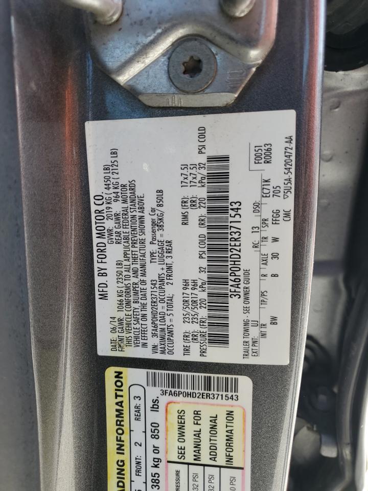 2014 FORD FUSION SE photo 34