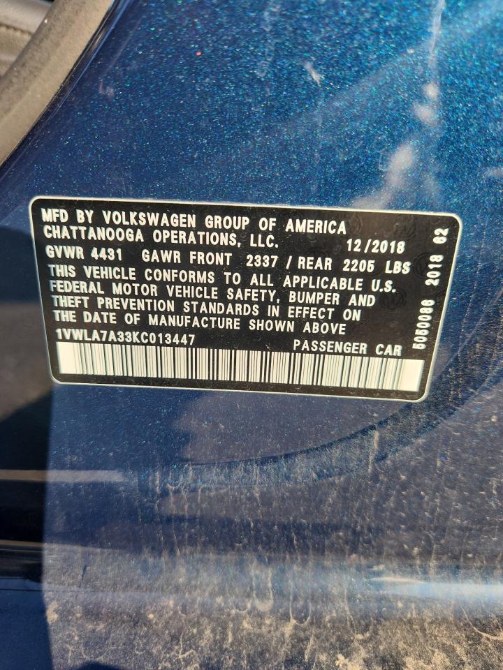 2019 VOLKSWAGEN PASSAT WOLFSBURG photo 23