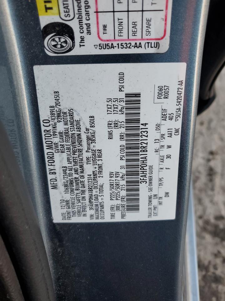 2011 FORD FUSION SE photo 34