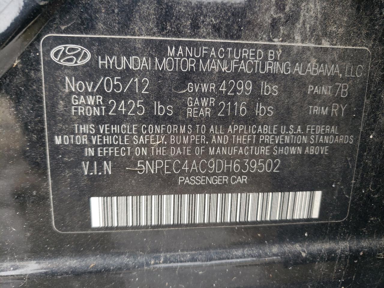 2013 HYUNDAI SONATA SE photo 23