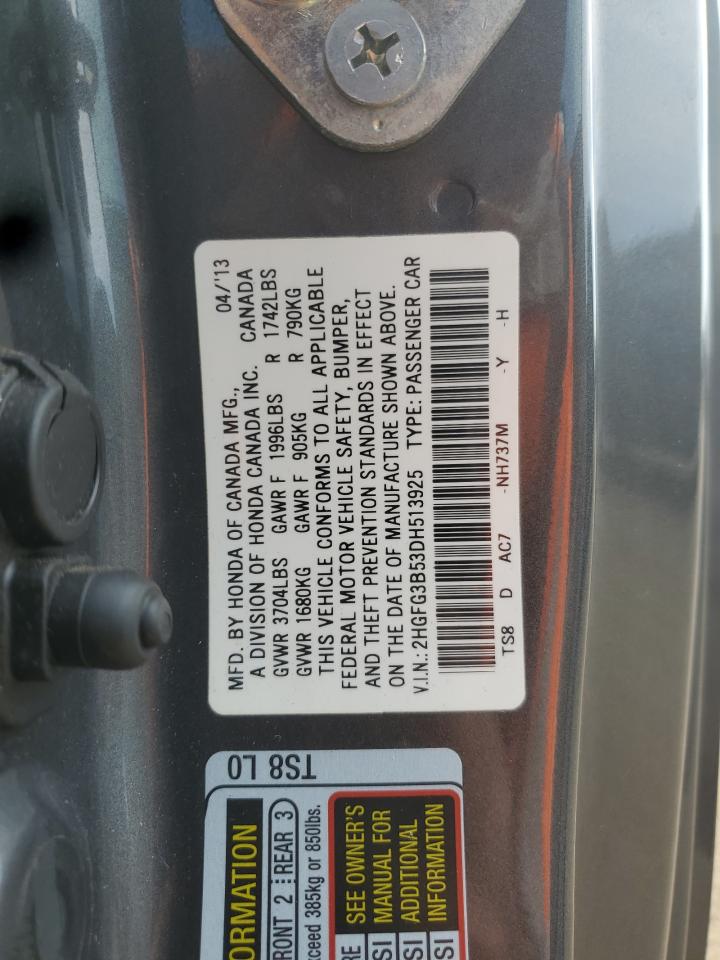 2013 HONDA CIVIC LX photo 12