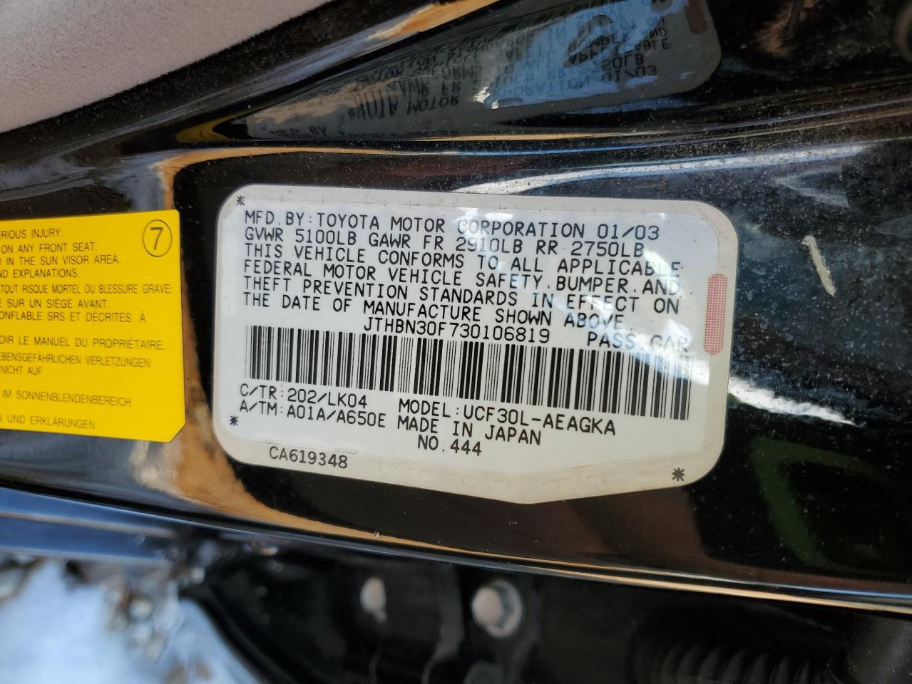 2003 LEXUS LS 430 photo 34