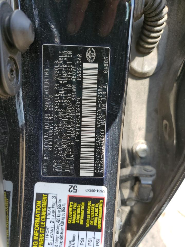 2018 TOYOTA CAMRY L photo 34