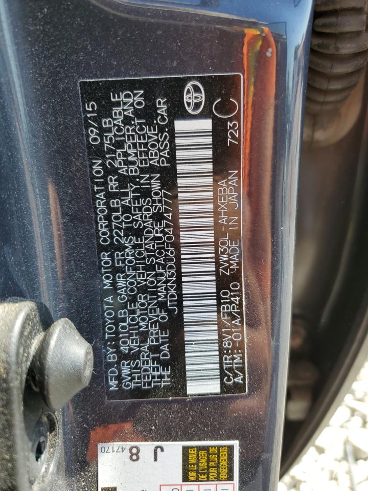 2015 TOYOTA PRIUS photo 13