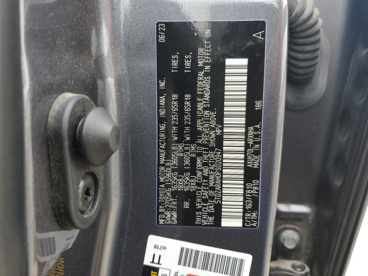 2023 TOYOTA HIGHLANDER HYBRID LE photo 25