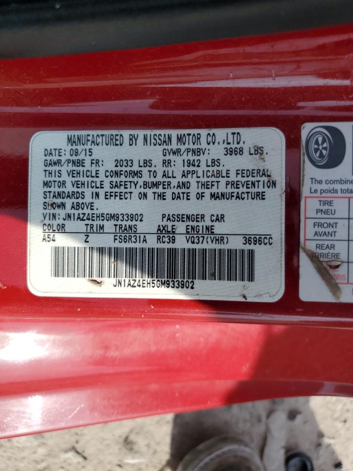2016 NISSAN 370Z BASE photo 12