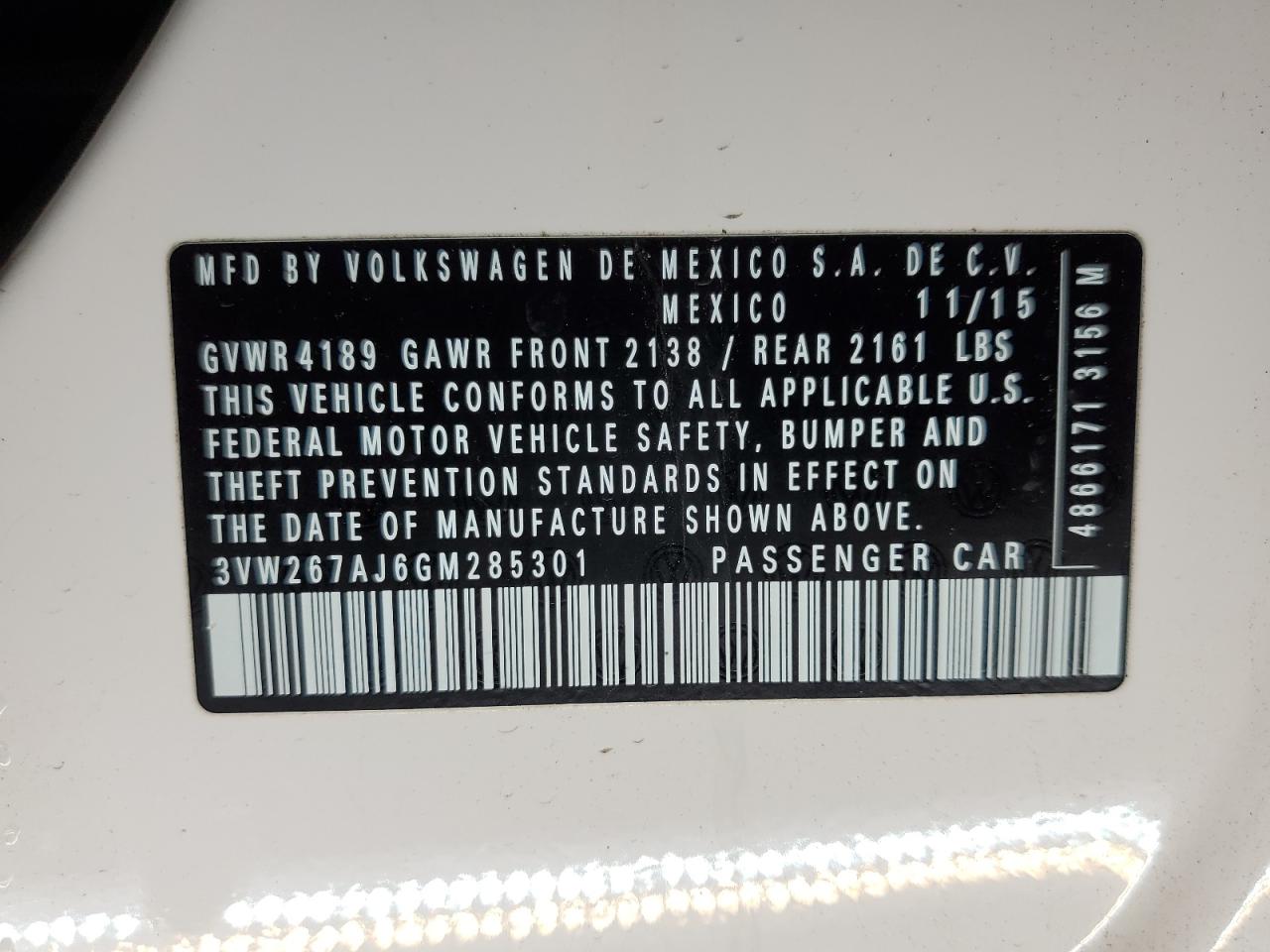 2016 VOLKSWAGEN JETTA S photo 34