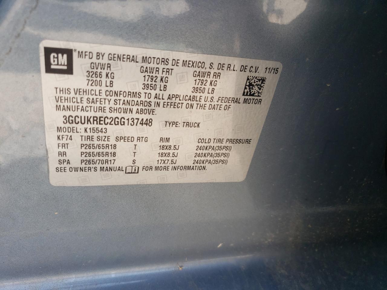 2016 CHEVROLET SILVERADO K1500 LT photo 37