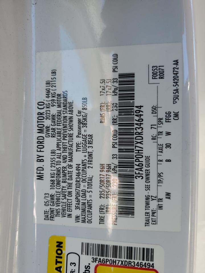 2013 FORD FUSION SE photo 23