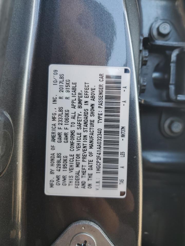 2010 HONDA ACCORD LXP photo 34