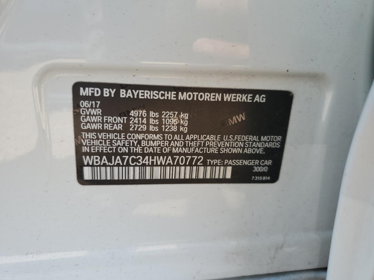 2017 BMW 530 XI photo 34