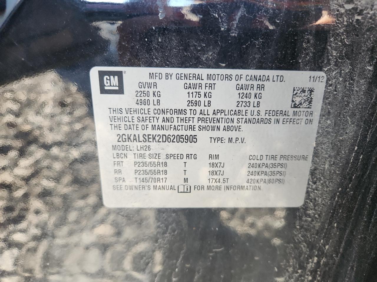 2013 GMC TERRAIN SLE photo 13