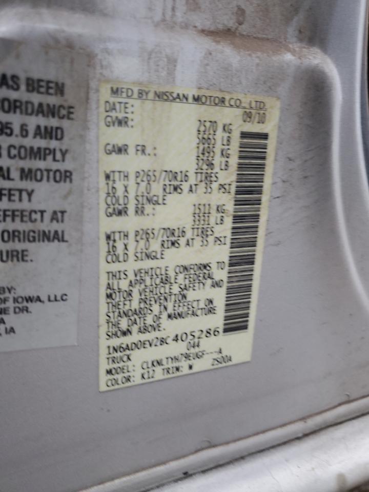 2011 NISSAN FRONTIER S photo 34